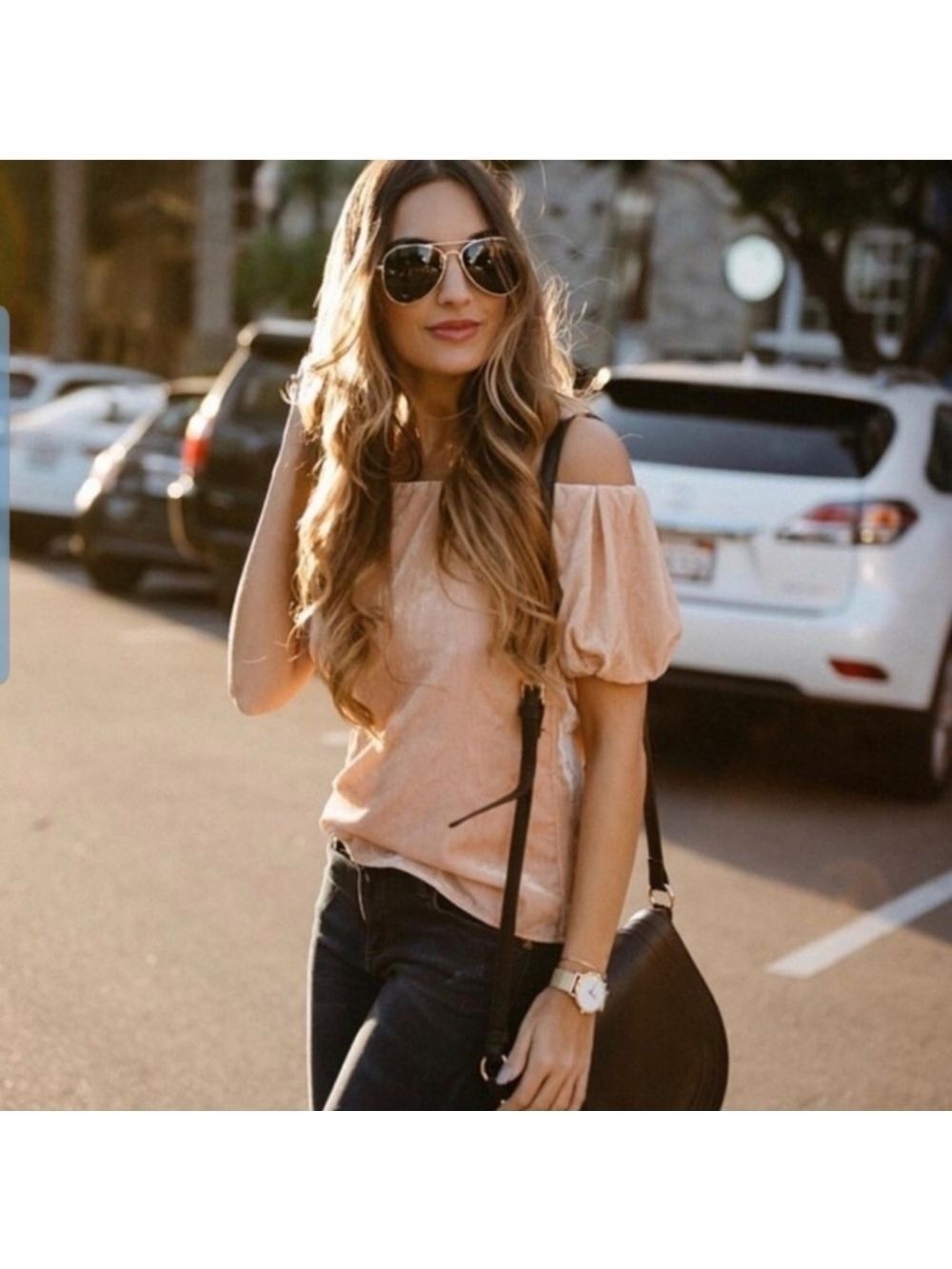 WAYF Lindon Top Velvet Crushed